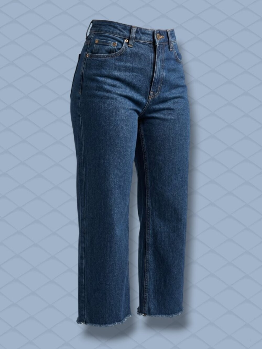 Joie Dark Wash Frayed Raw Hem Wide‎ Leg Stretch Denim Jeans 29